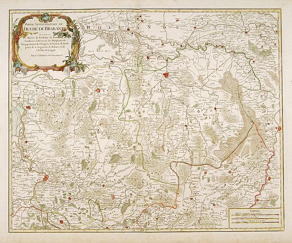 ROBERT DE VAUGONDY, G, Partie septentrionale du duche de Brabant, antique map, old maps