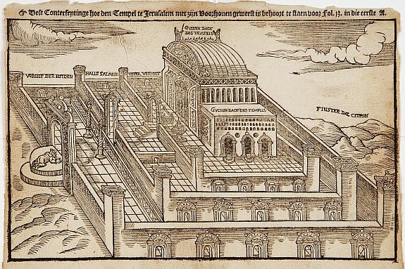 BÜNTING,H., Dese Conterfentinge hoe den Tempel te Jerusalem, antique map, old maps
