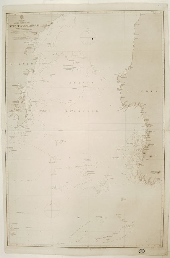 LONDON ADMIRALTY., China sea - South part of the Strait of Macassar., antique map, old maps