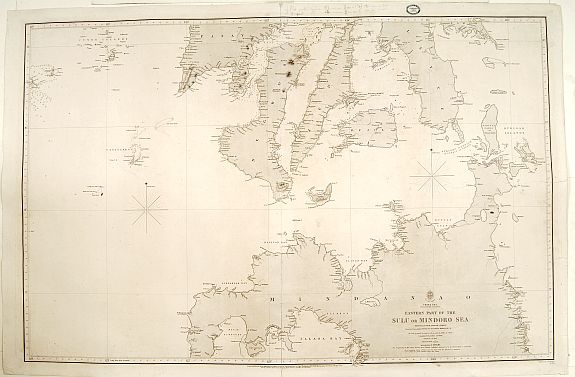 LONDON ADMIRALTY., China sea - Philippine Islands. Eastern part of the Sulu.., antique map, old maps
