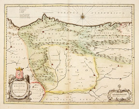 BLAEU, W., Legionis regnum.., antique map, old maps