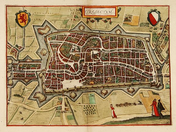 GUICCIARDINI,L., Trajectum. (Utrecht), antique map, old maps