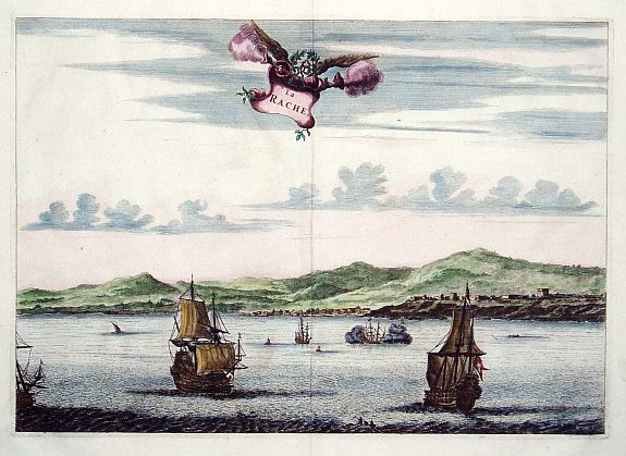 DAPPER,O., La Rache., antique map, old maps