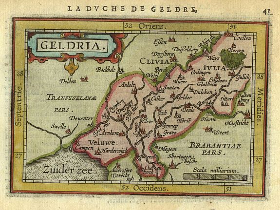 BERTIUS,P., Geldria., antique map, old maps