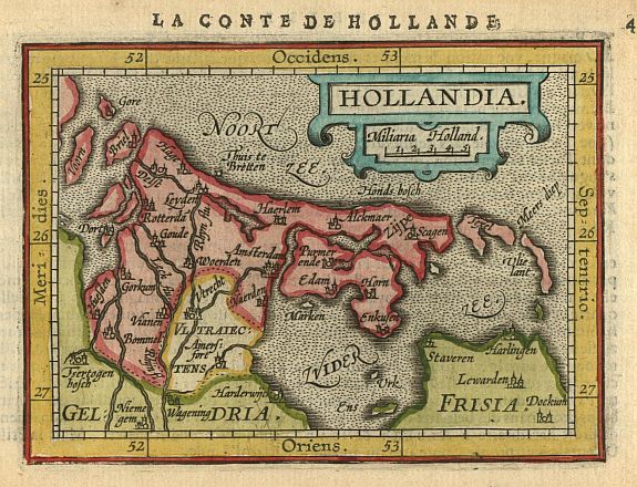 BERTIUS, Hollandia., antique map, old maps