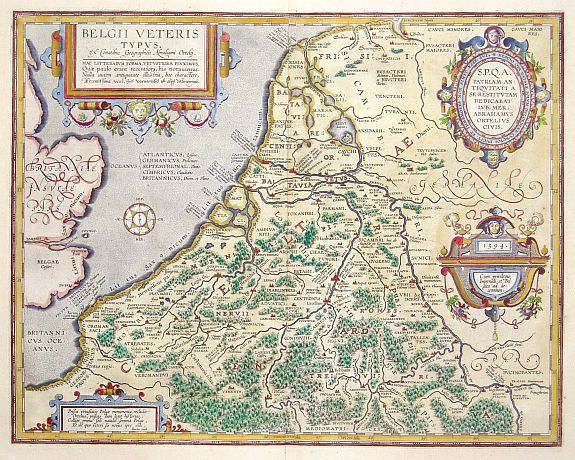 ORTELIUS,A., Belgii Veteris Typus.., antique map, old maps