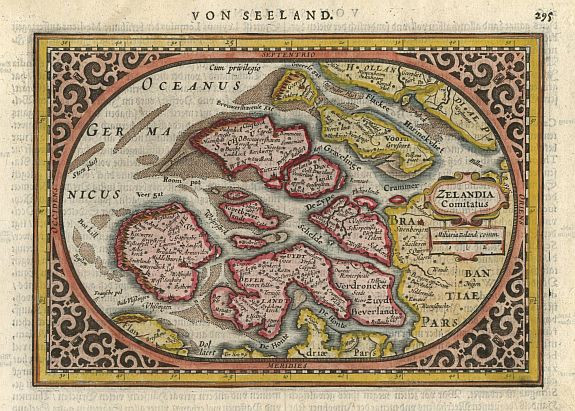 MERCATOR,G./ HONDIUS,J., Zelandia Comitatus., antique map, old maps