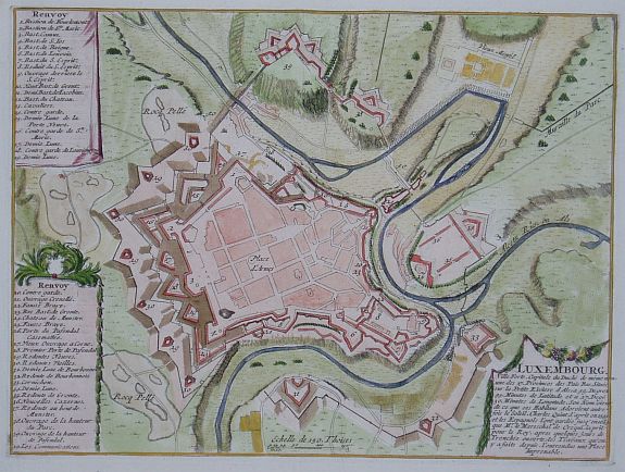 FER, N de, Luxembourg., antique map, old maps