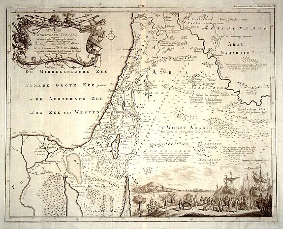 BACHIENE,W.A., Koninkrijk Israels.., antique map, old maps