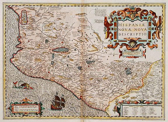 MERCATOR,G./ HONDIUS,J., Hispaniae novae nova descriptio., antique map, old maps