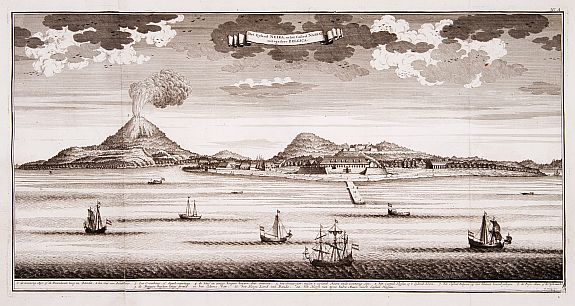 VALENTIJN,F., Het eyland Neira, en het Casteel Nassau mitgaders Belgica., antique map, old maps