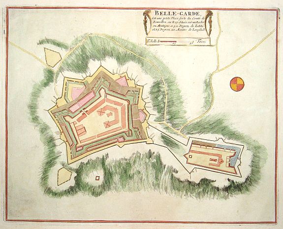 FER, N de, Belle-Garde., antique map, old maps