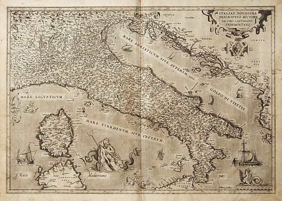ORTELIUS,A., Italiae Novissima descriptio.., antique map, old maps