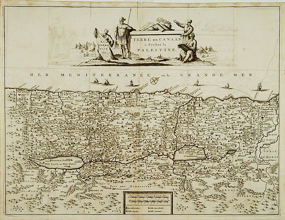 ANONYMOUS, TERRE de CANAAN à présent la PALESTINE., antique map, old maps