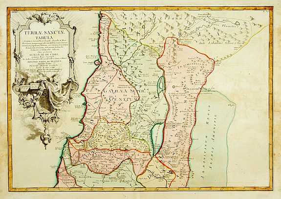 LATTRÉ/ DE L'ISLE,G., TERRAE SANCTAE TABULA e scripturae sacrae?, antique map, old maps