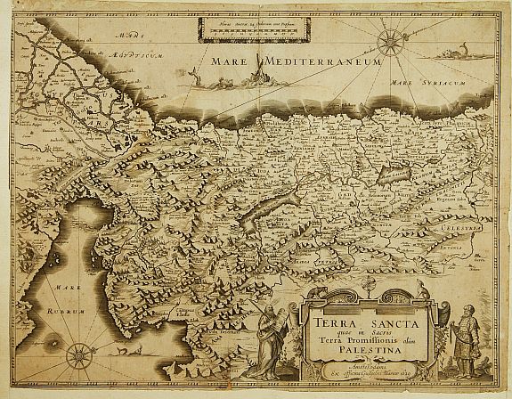 BLAEU,J., TERRA SANCTA quae in Sacris Terra Promissionis?, antique map, old maps
