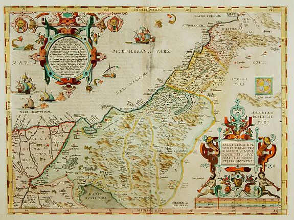 ORTELIUS,A., Palestinae sive totius terrae promissionis nova.., antique map, old maps