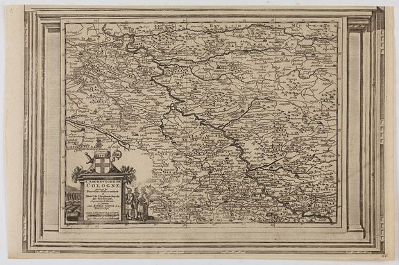 AA, P. van der, L'Archeveché de Cologne, suivant les nouvelles observations.., antique map, old maps