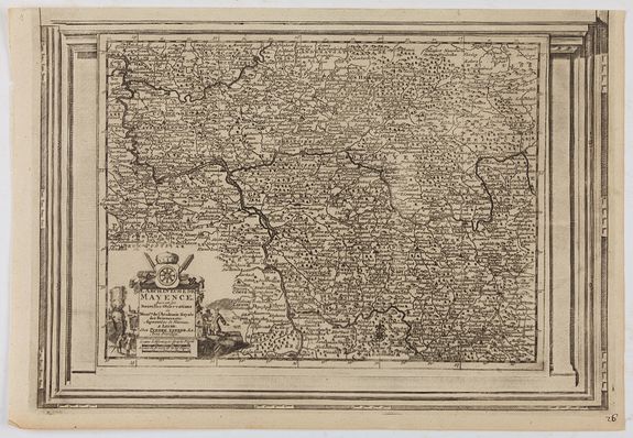 AA, P. van der, L'Archeveché de Mayence, suivant les nouvelles observations.., antique map, old maps