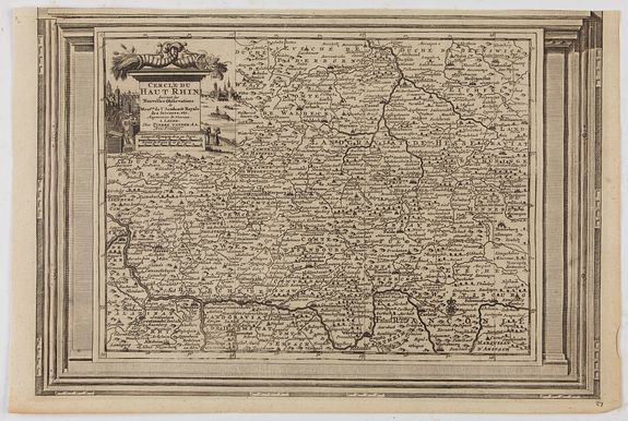 AA, P. van der, Cercle du Haut Rhin, suivant les nouvelles observations.., antique map, old maps