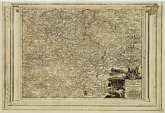AA, P. van der, Landgraviat de Hesse, suivant les nouvelles observations.., antique map, old maps