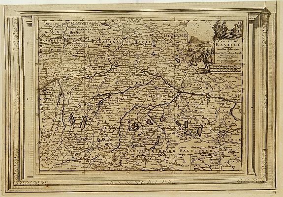 AA,P.v.d., Cercle de Bavière, suivant les nouvelles observations.., antique map, old maps
