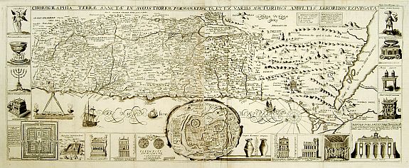 ANONYMOUS, Chorographia Terrae Sanctae in Angustiorem.., antique map, old maps
