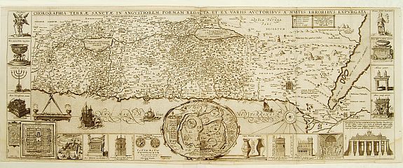 ANONYMOUS, Chorographia Terrae Sanctae in Angustiorem.., antique map, old maps