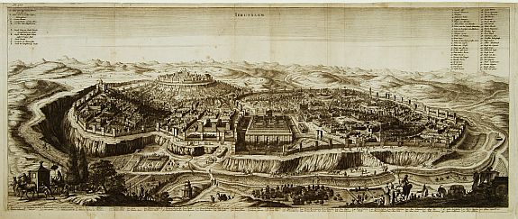 OLFERT,D./MEURS,J., Ierusalem., antique map, old maps