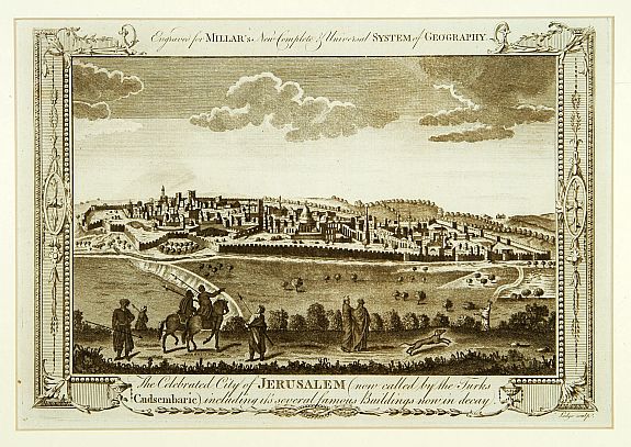 LODGE., The celebrated city of Jerusalem (now called by the Turks..., antique map, old maps