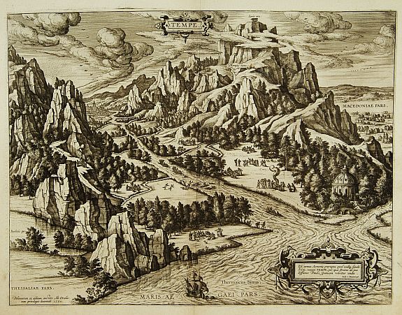 ORTELIUS,A., Tempe., antique map, old maps