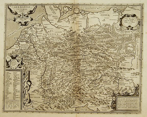 ORTELIUS,A., Germaniae Veteris typus., antique map, old maps