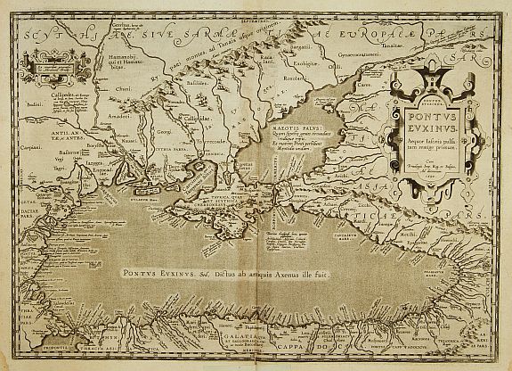 ORTELIUS,A., Pontus Euxinus Aequor Iafonio pulfatum remige premum., antique map, old maps