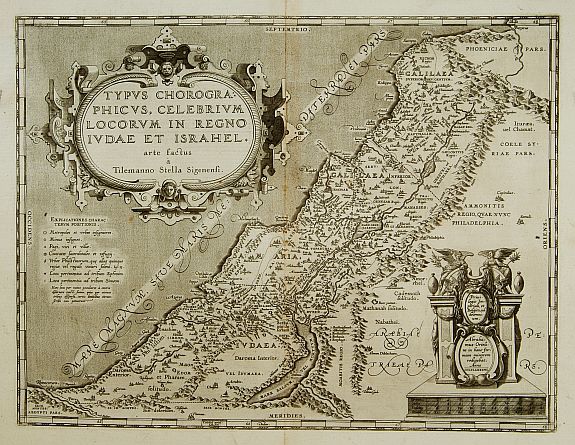 ORTELIUS,A., Typus chorographicus, celebrium locoum in regno Judae et.., antique map, old maps