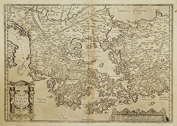 ORTELIUS,A., Graeciae Sophiani., antique map, old maps