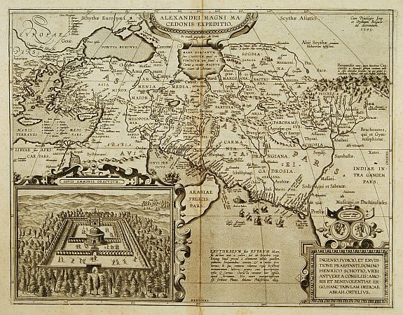 ORTELIUS,A., Alexandri Magni Maredonis Expeditio., antique map, old maps