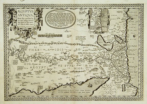 ORTELIUS,A., Aegyptus Antiqua., antique map, old maps