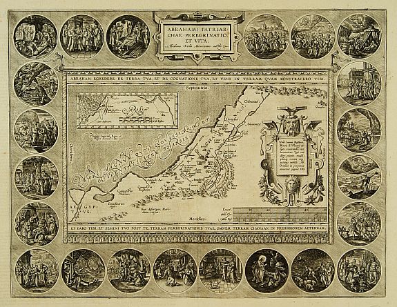 ORTELIUS,A., Abrahami Patriarchae Peregrinatio et Vita., antique map, old maps