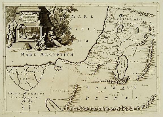 HALMA,F., Patriarchatus Hierosolymitani Geographica descriptio., antique map, old maps