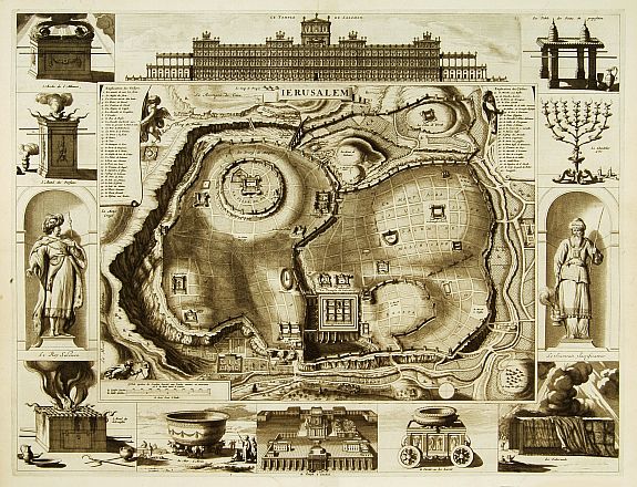 ELZEVIER, I., Ierusalem., antique map, old maps