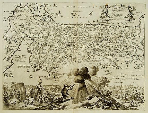 ELZEVIER, I., Sortie des Enfans d'Israel hors d'Egypte..., antique map, old maps