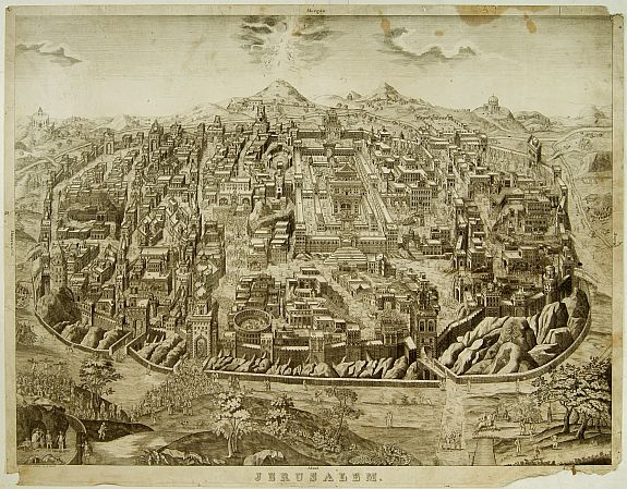 BRUDER,C., Jerusalem., antique map, old maps
