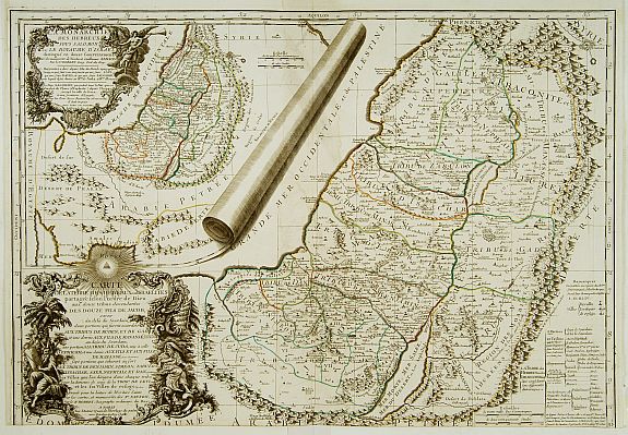 VAUGONDY,R., La Monarchie des Hebreux.. le royaume D'Israel.., antique map, old maps