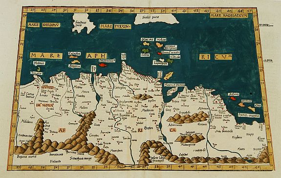 PTOLEMY,C./TRECHSEL,G., Aphricae tabula secunda continet., antique map, old maps