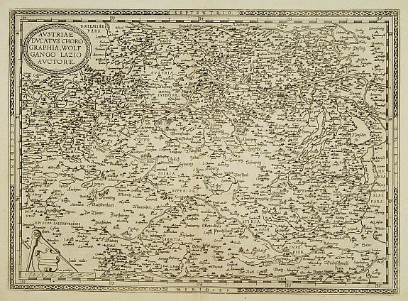 ORTELIUS,A., Austriae ducatvs chorographia, Wolfgango Lazio auctore., antique map, old maps