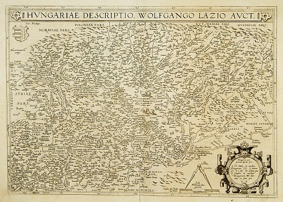 ORTELIUS,A., Hungariae Descriptio .., antique map, old maps