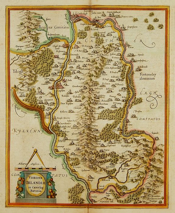 MERCATOR,G./ HONDIUS,J., Udrone Irlandiae in Catherlagh Baronia., antique map, old maps