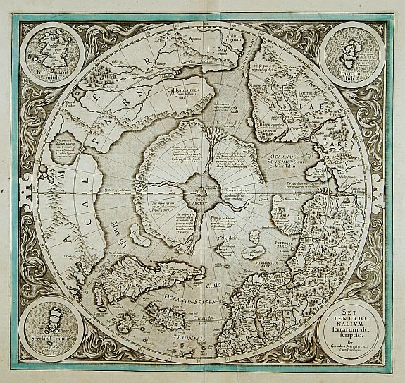 MERCATOR, G./ HONDIUS, J., SEPTENTRIONALIUM Terrarum descriptio. Per Gerardum Mercatore, antique map, old maps