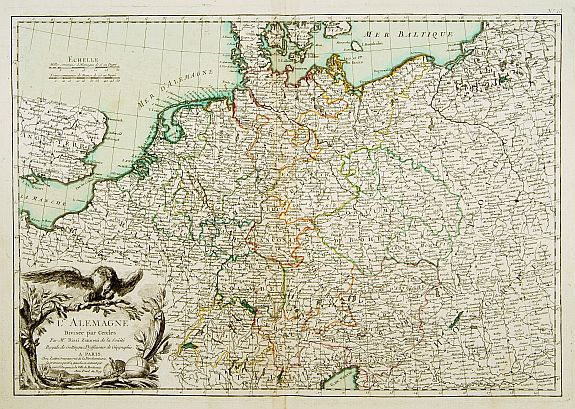 LATTRÉ,J. / ZANNONI,R., L'Alemagne divisée... / Carte de l'Empire d'Alemagne?, antique map, old maps