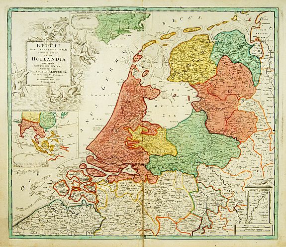HOMANN,J.B., Belgii pars Septentrionalis vulgo Hollandia.., antique map, old maps